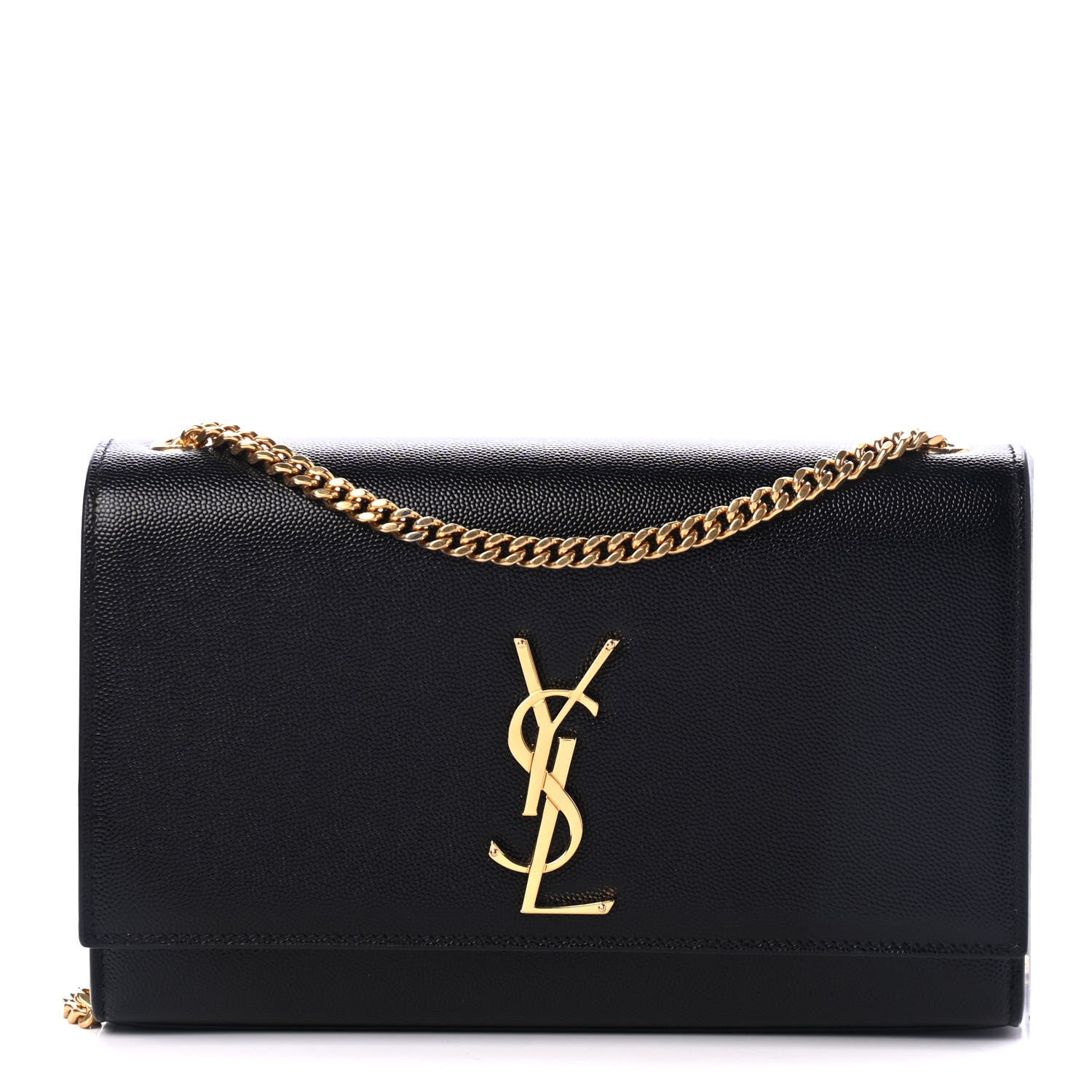 Saint Laurent Grain De Poudre Medium Classic Monogram Kate Satchel Black 1 of 4