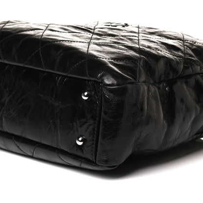 Chanel Glazed Calfskin Lambskin Portobello Tote Black 10 of 18