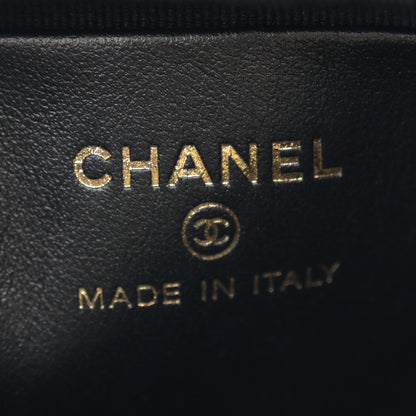 Chanel Metal Lambskin Quilted Small Chain Bucket Bag Black 7 of 12