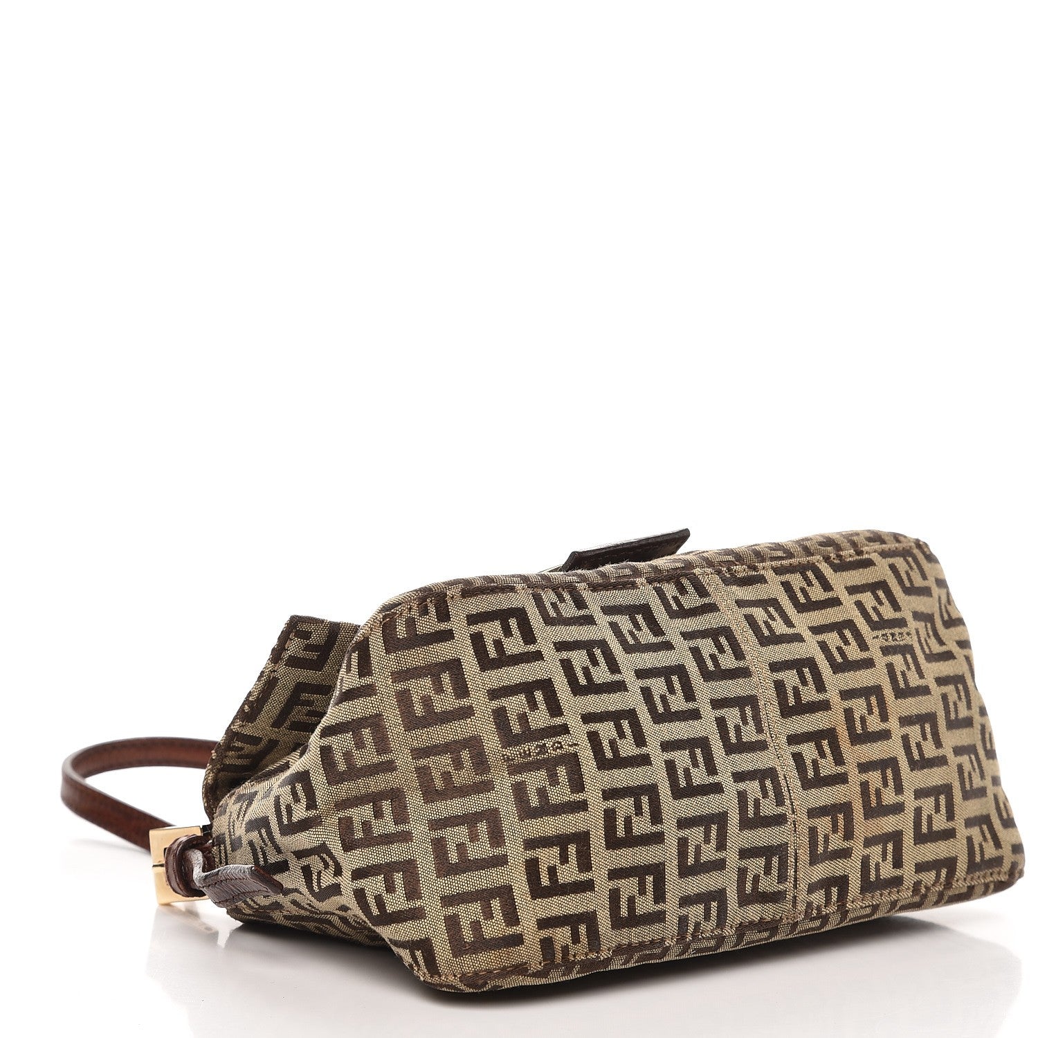 Fendi Zucchino Vitello Mini Mama Baguette Mogano Panna Bruciato 4 of 8