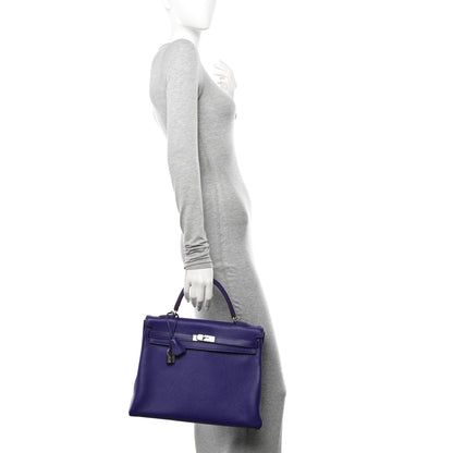 Hermes Togo Kelly Retourne 35 Iris 2 of 10