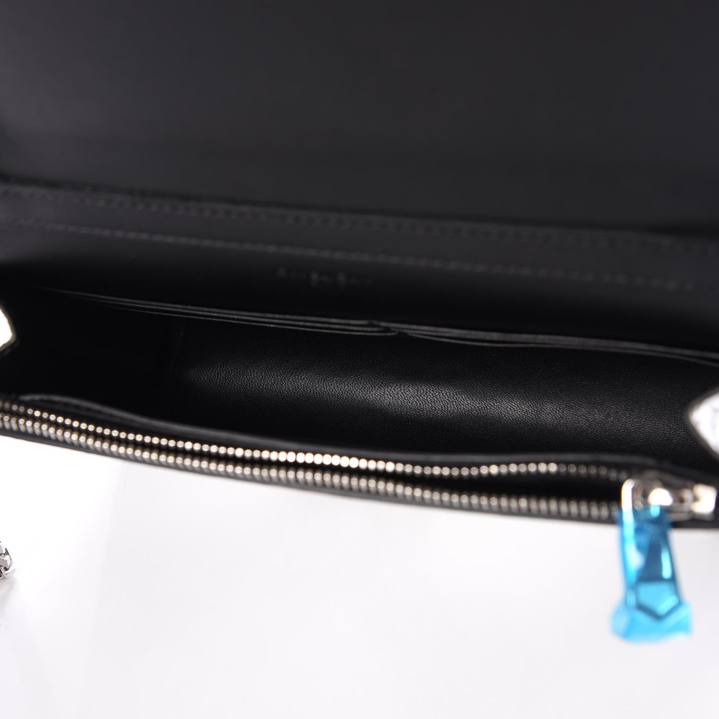 Metallic Python Pandora Chain Wallet Silver