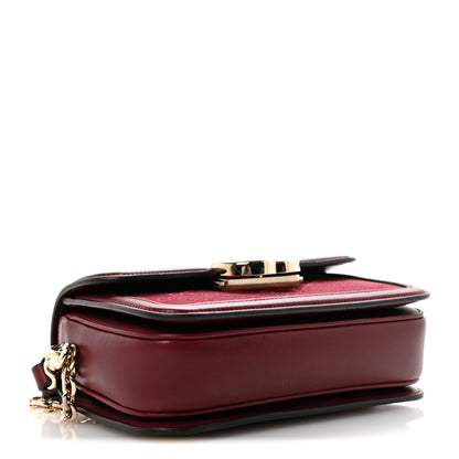 Gucci Crepe Wool Silk GG Monogram Go Small Shoulder Bag Rosso Ancora 4 of 9