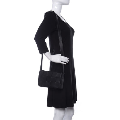 Bottega Veneta Lambskin Maxi Intrecciato Cassette Crossbody Bag Black 2 of 12