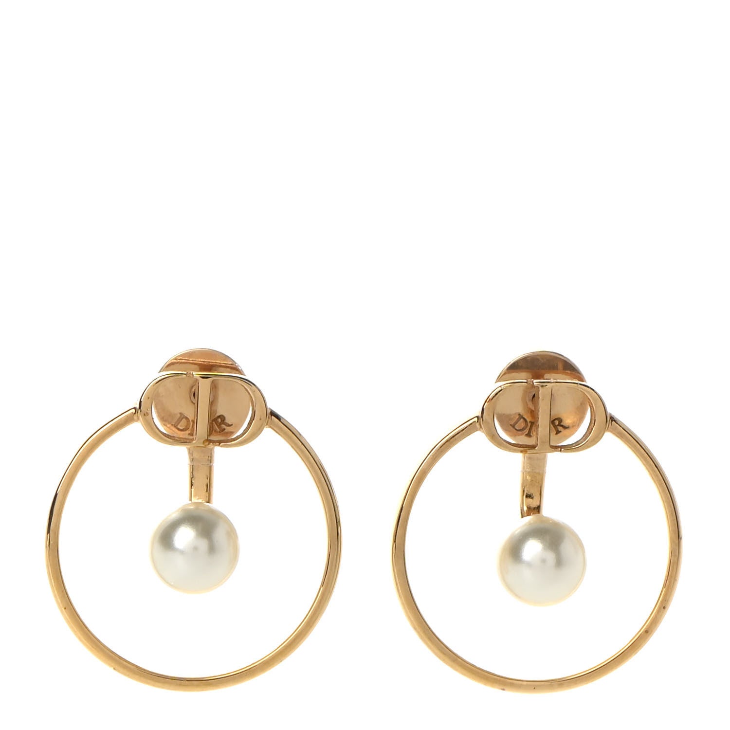 Christian Dior Pearl 30 Montaigne Earrings Gold 1 of 4