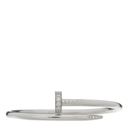 Cartier 18K White Gold Diamond Juste Un Clou Bracelet 15 1 of 4