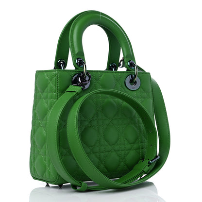 Christian Dior Lambskin Cannage Small Lady Dior Bright Green 2 of 8