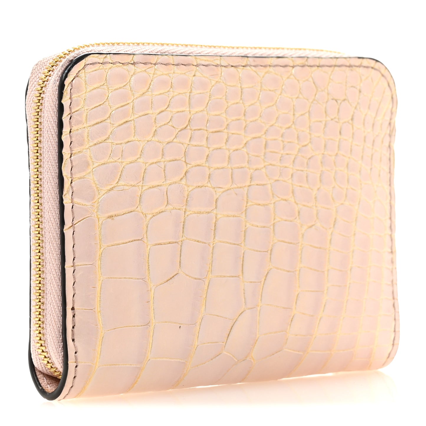 Alligator Zippy Coin Purse Pearl