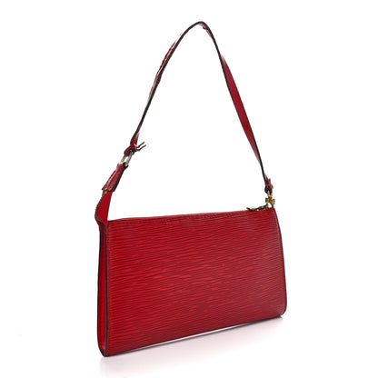 Louis Vuitton Epi Pochette Accessories 21 Castillan Red 3 of 11