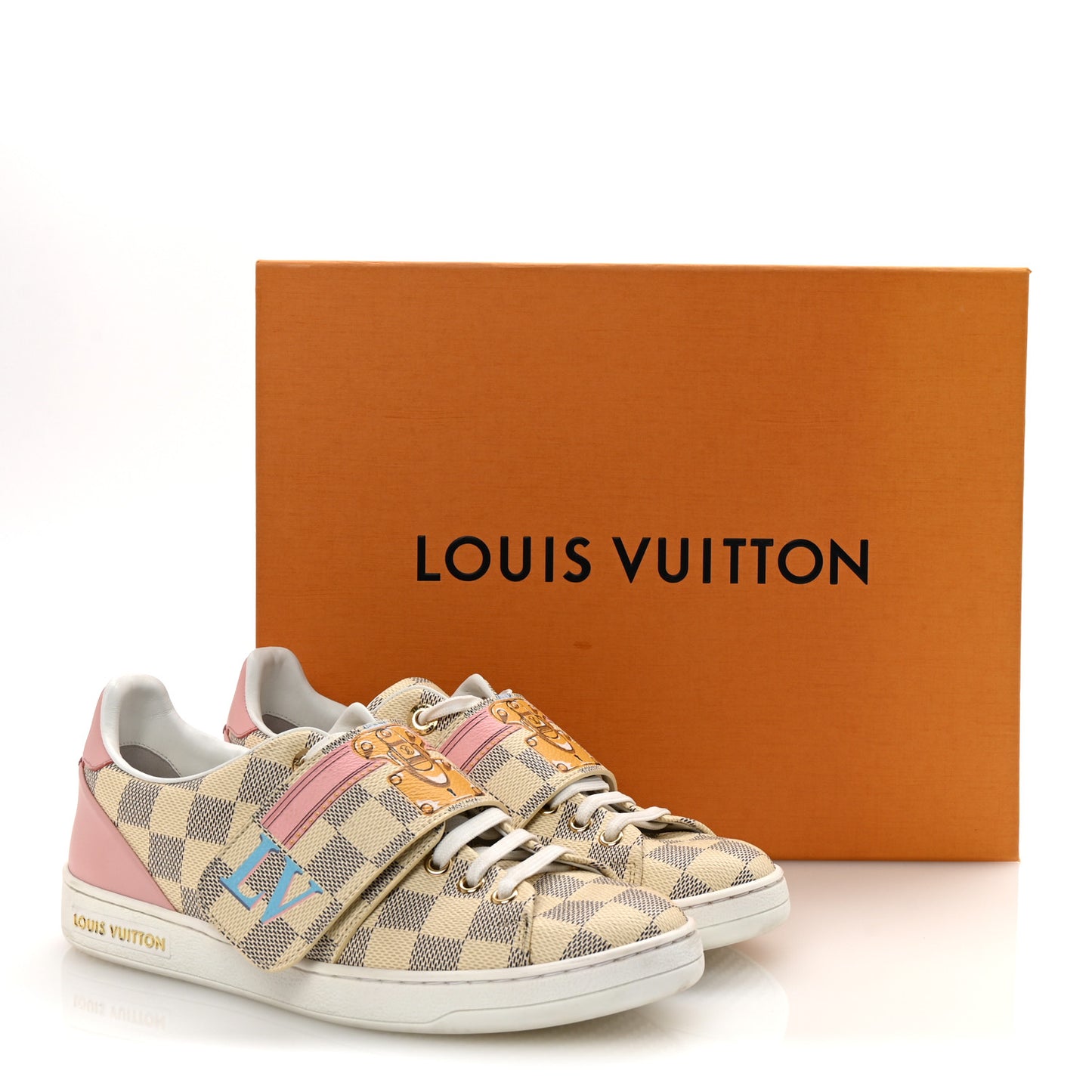 Damier Azur Summer Trunks Frontrow Sneaker 37