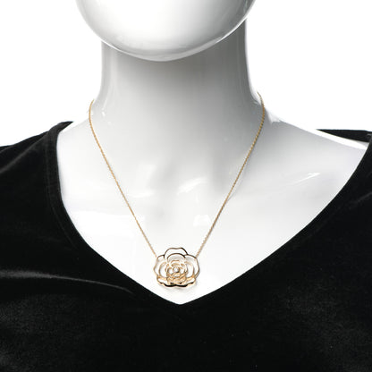Chanel 18K Yellow Gold Diamond Petales de Camelia Necklace 2 of 6