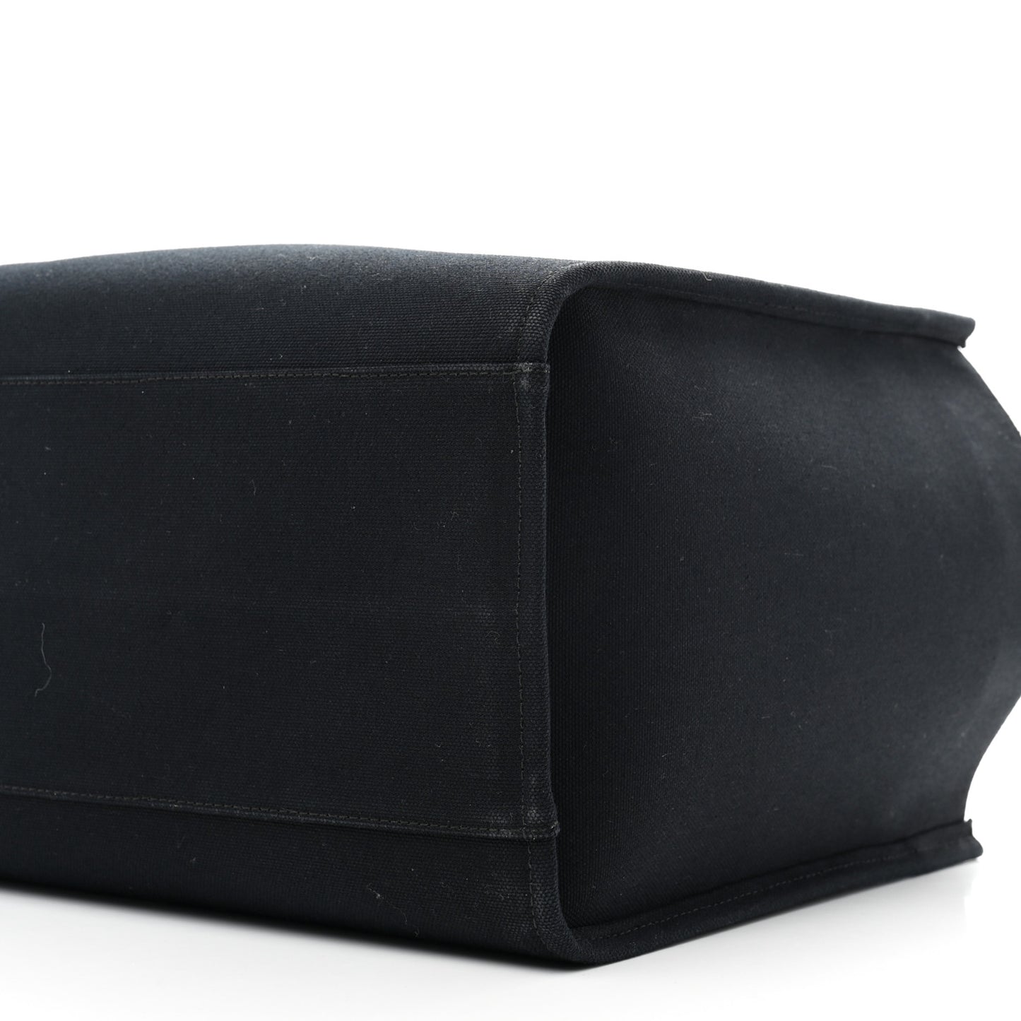 Canvas Suppler Calfskin Cabas GV Signature Tote Black