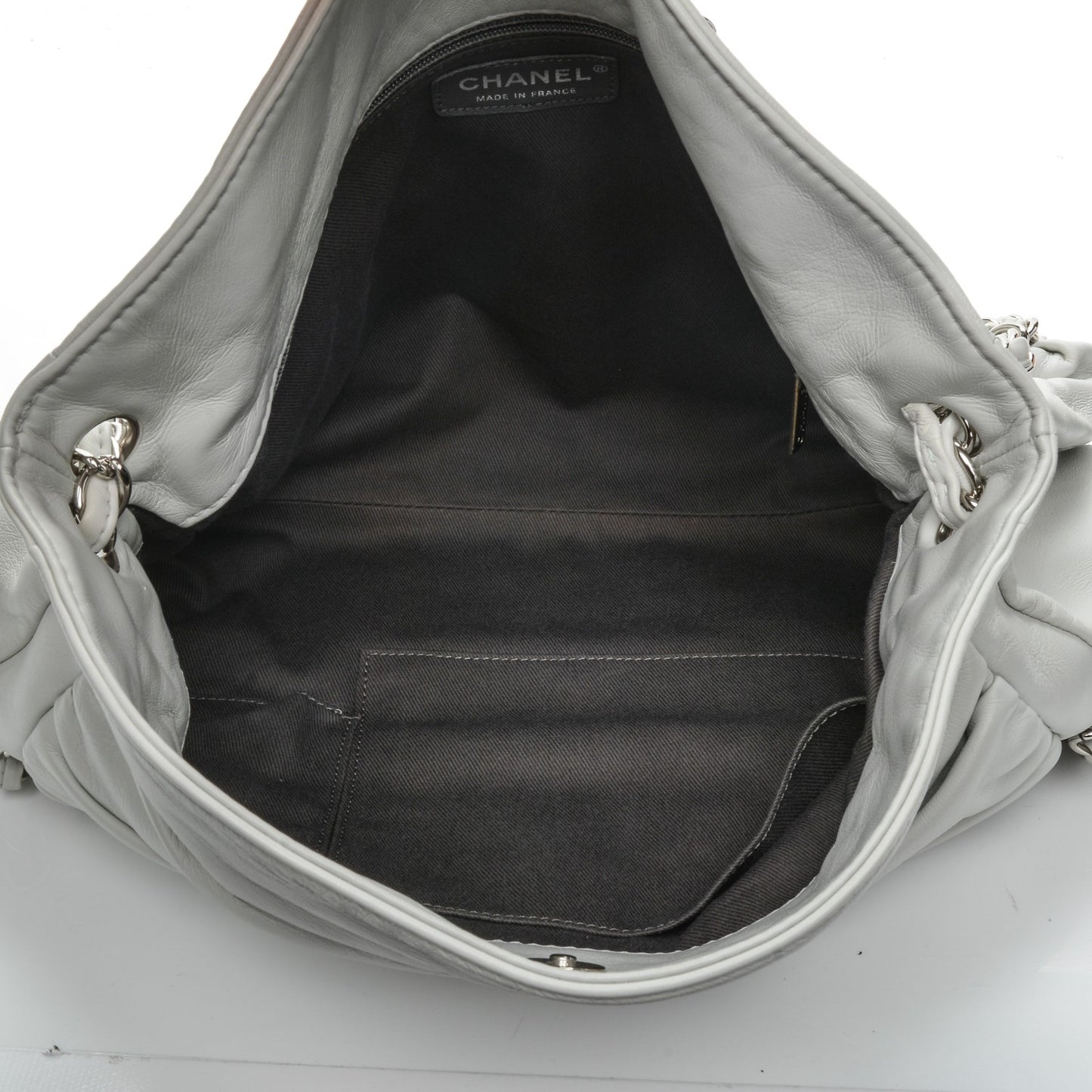 Lambskin Large Sharpei Bag White