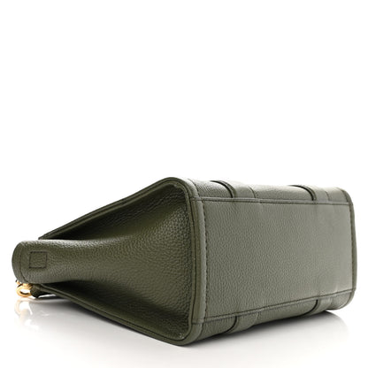 Marc Jacobs Grained Calfskin Small The Tote Bag Bronze Green 4 of 12