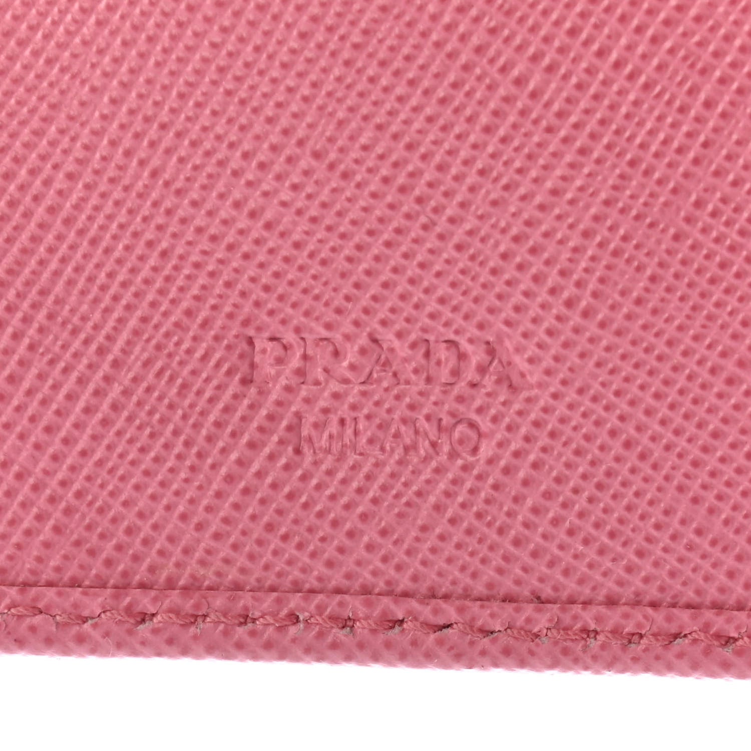 Prada Saffiano Compact Wallet Geranio 7 of 13