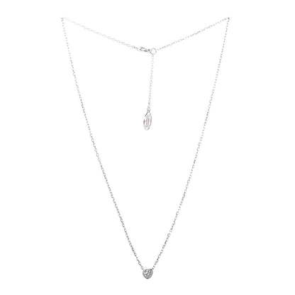 Cartier 18K White Gold Diamond D'Amour Heart Pendant Necklace 3 of 7
