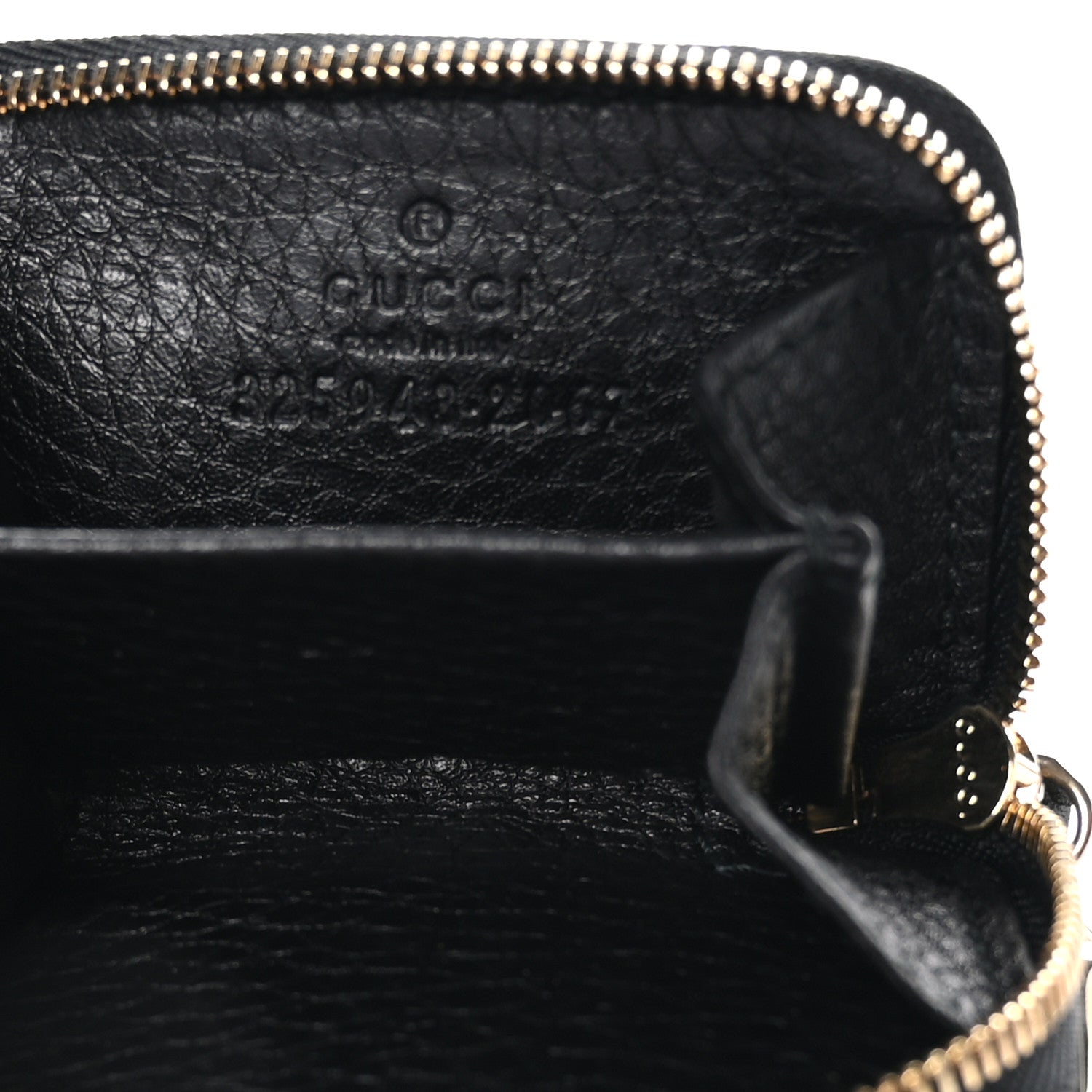 Gucci Pebbled Calfskin Soho Coin Purse Key Ring Black 5 of 6