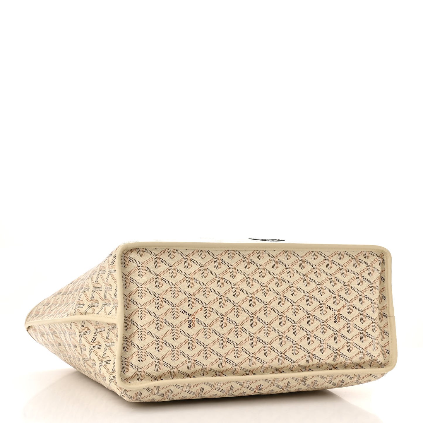 Goyardine Embroidered Seahorse Reversible Anjou PM Sand