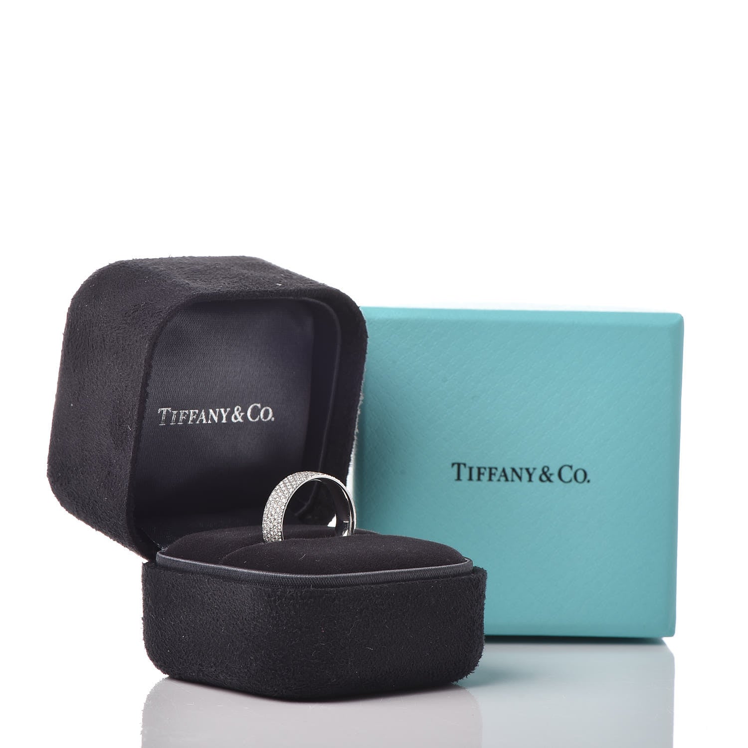 Tiffany 18K White Gold Diamond Metro Five-Row Ring 47 4 6 of 6