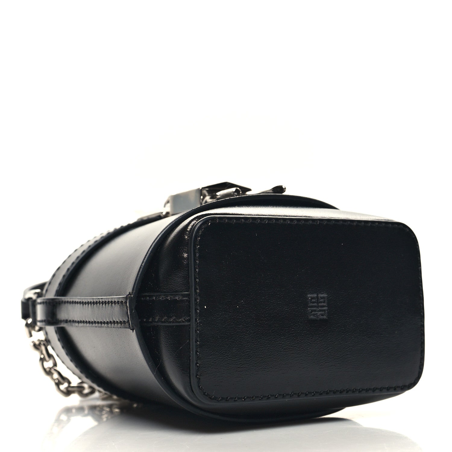 Givenchy Box Calfskin Micro Shark Lock Bucket Bag Black 4 of 10