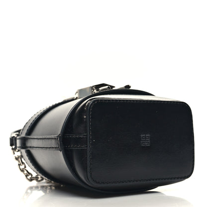 Givenchy Box Calfskin Micro Shark Lock Bucket Bag Black 4 of 10