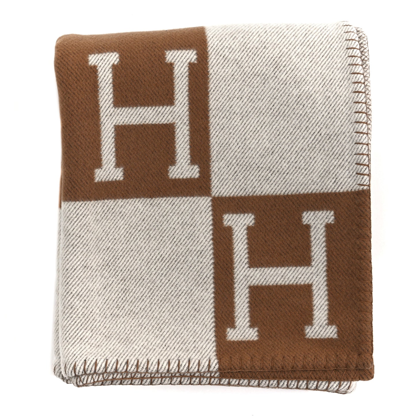 Wool Cashmere Avalon Blanket Ecru Camel