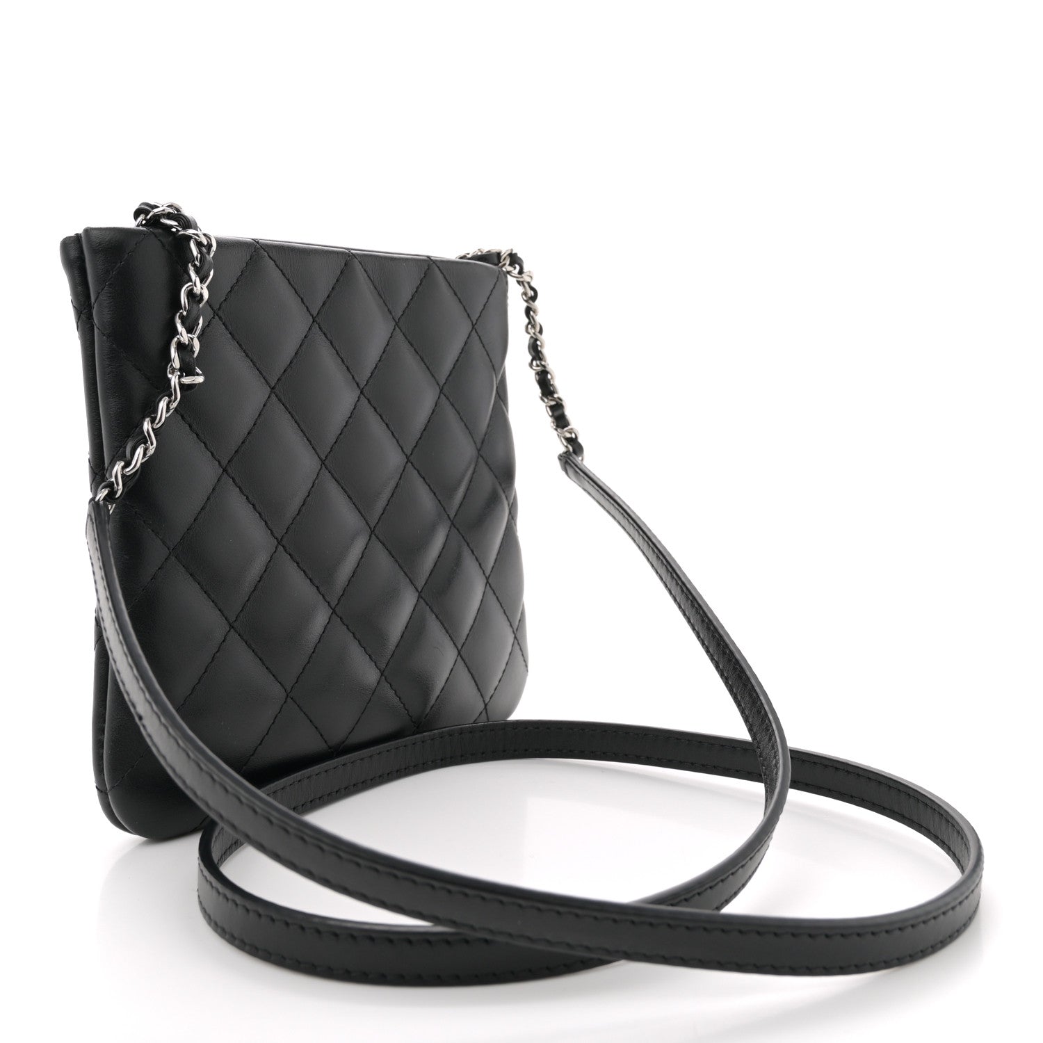 Chanel Lambskin Quilted Crossbody Bag Black 3 of 10