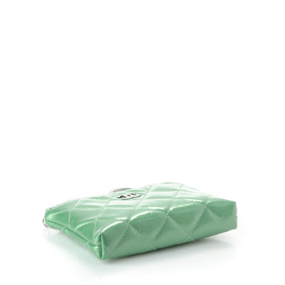 Chanel Patent Quilted Key Holder Case Green 4 of 7