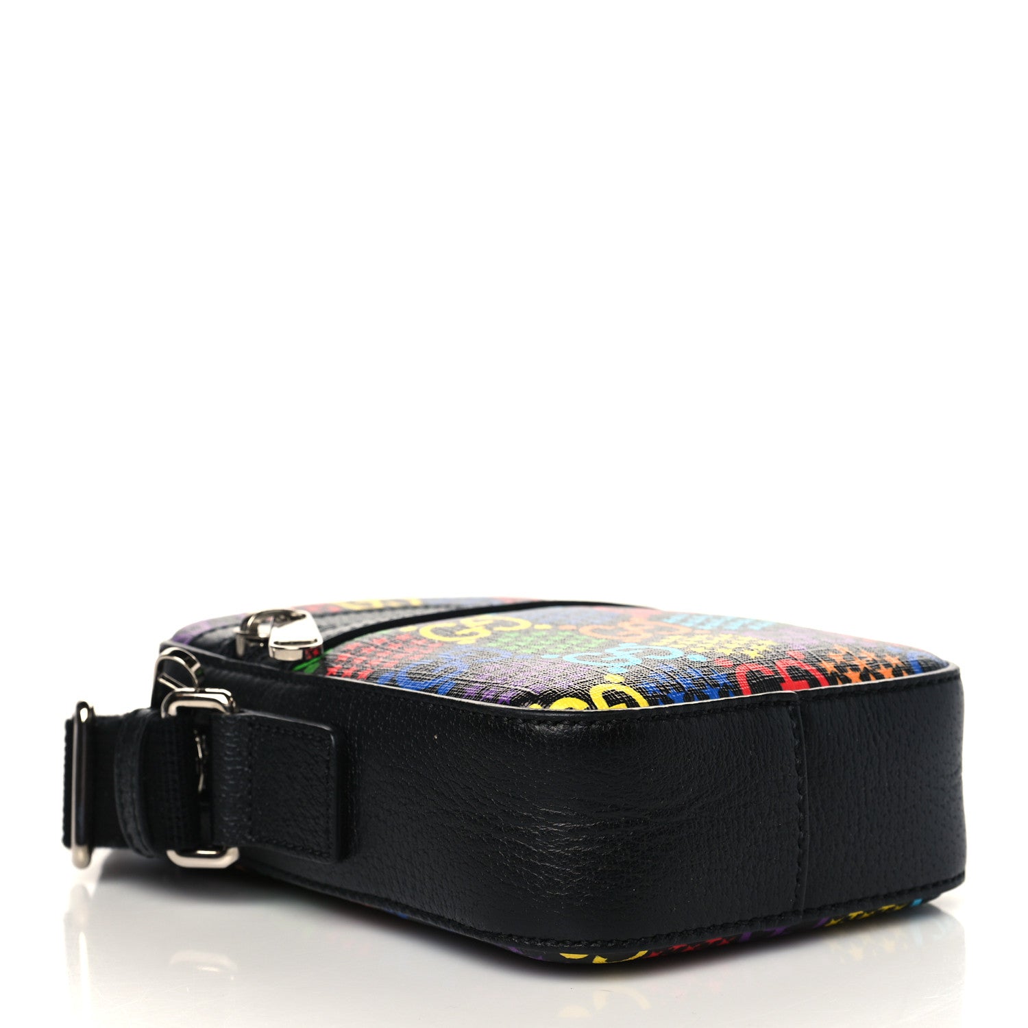 Gucci GG Supreme Monogram Psychedelic Messenger Bag Black 4 of 7