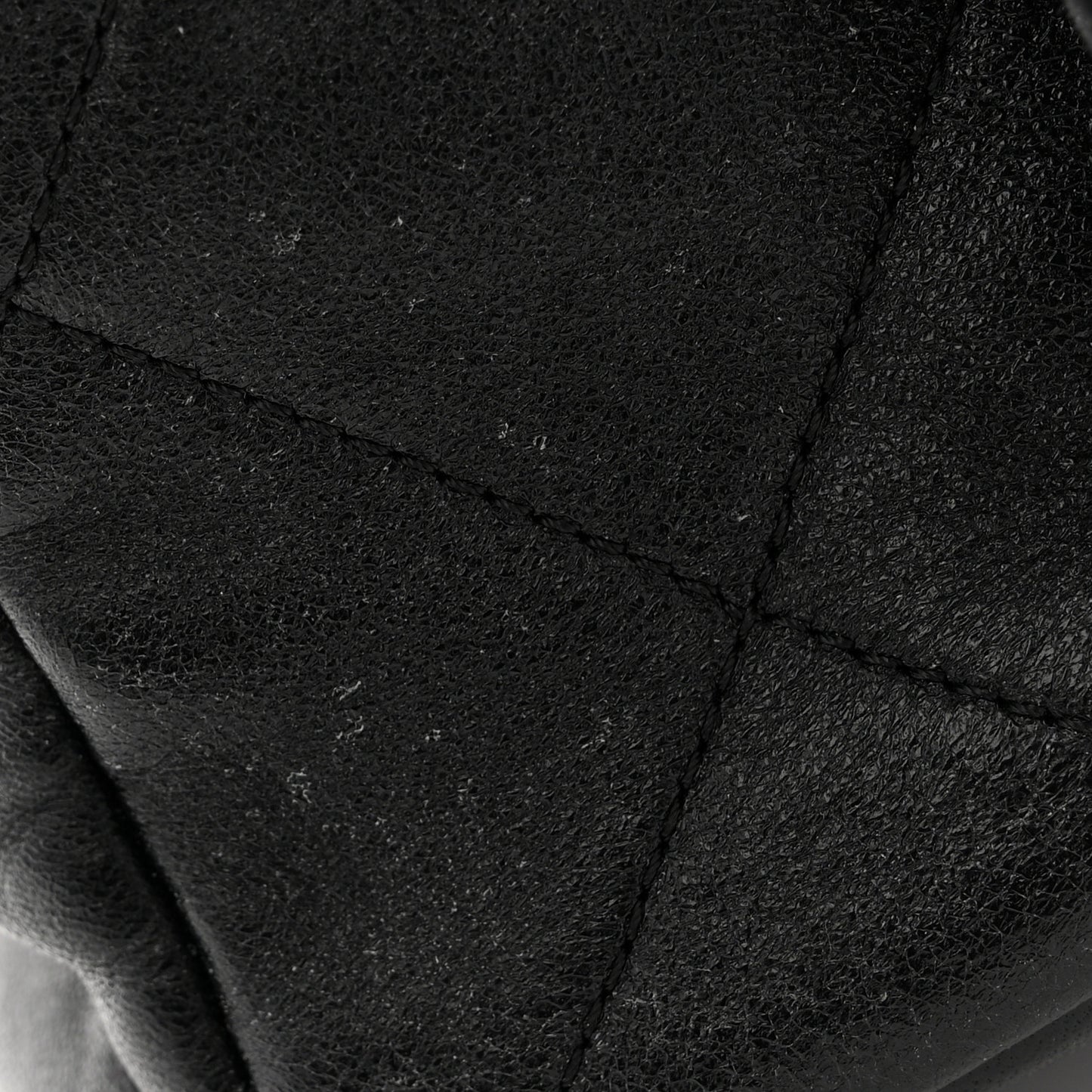 Lambskin Quilted Logo Mini Backpack Black
