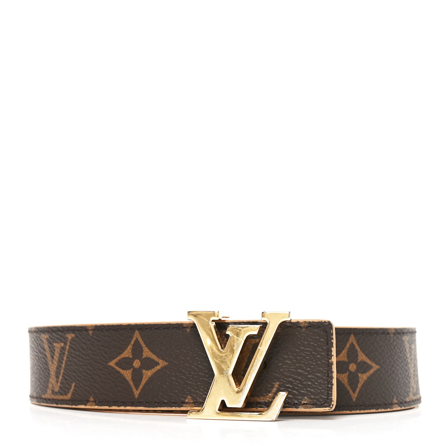 Louis Vuitton Monogram Calfskin 30mm LV Initiales Reversible Belt 80 32 Arizona 1 of 7