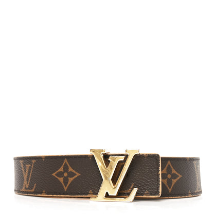 Louis Vuitton Monogram Calfskin 30mm LV Initiales Reversible Belt 80 32 Arizona 1 of 7