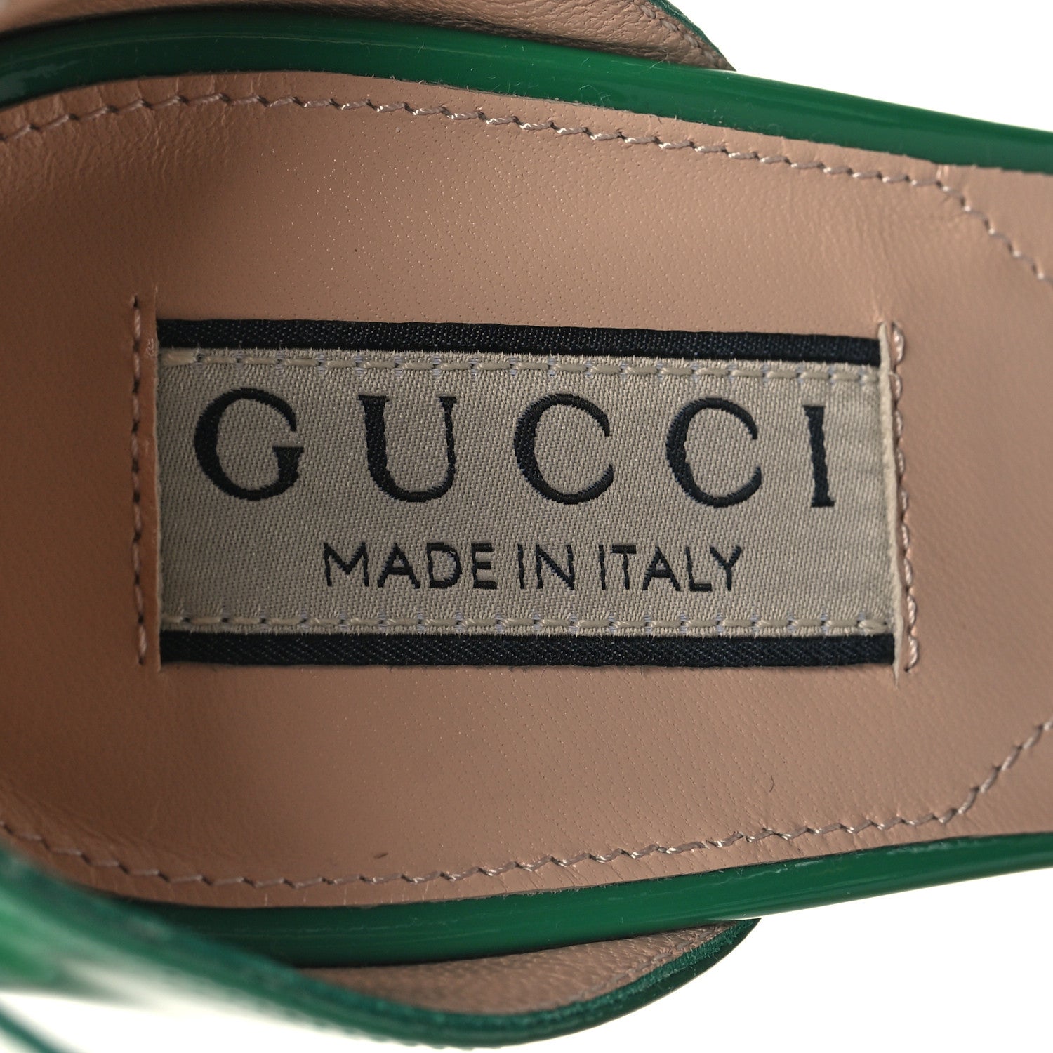 Gucci Vernice Crystal Double G Platform Pumps 37 New Shamrock 8 of 9
