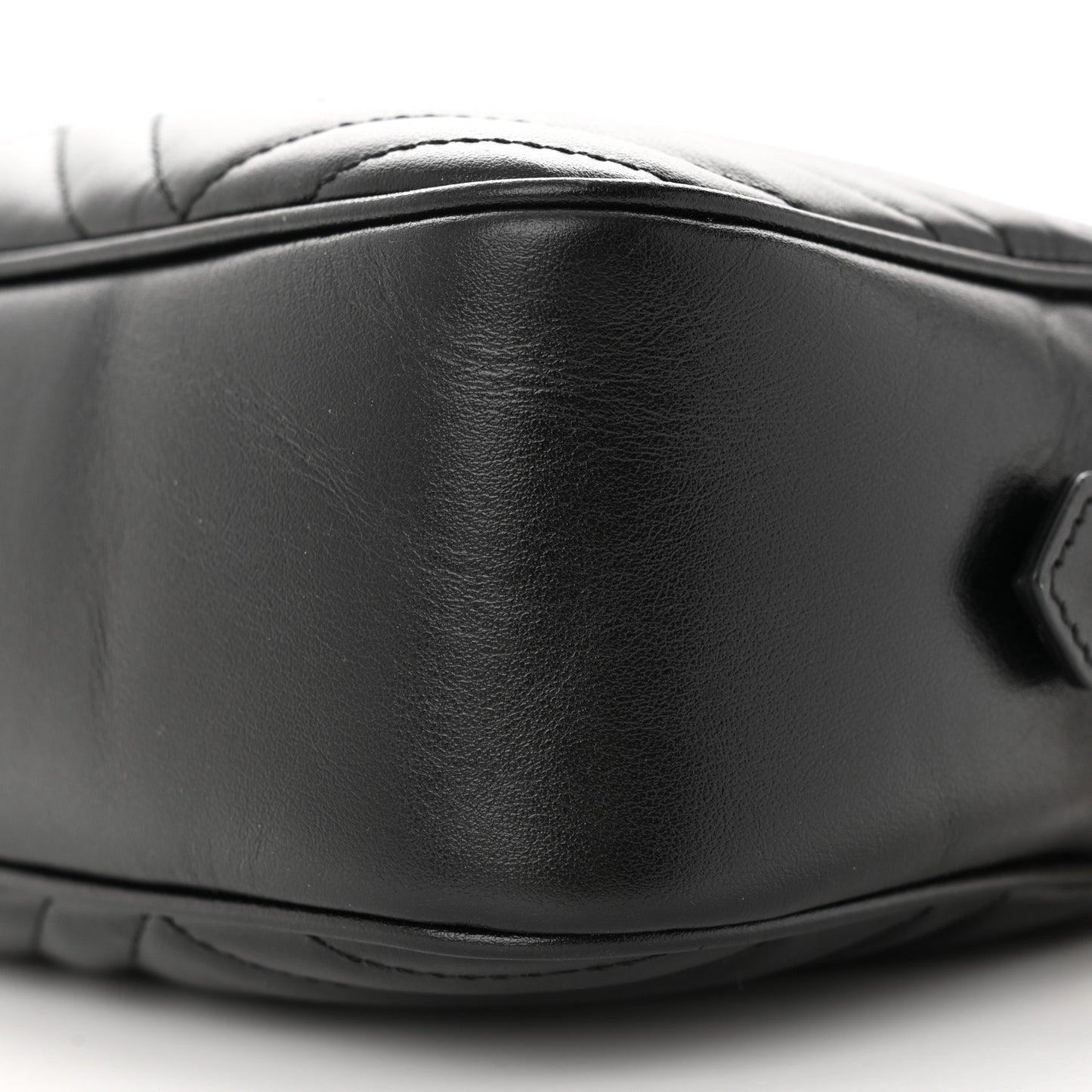 Calfskin Matelasse Small GG Marmont Chain Shoulder Bag Black