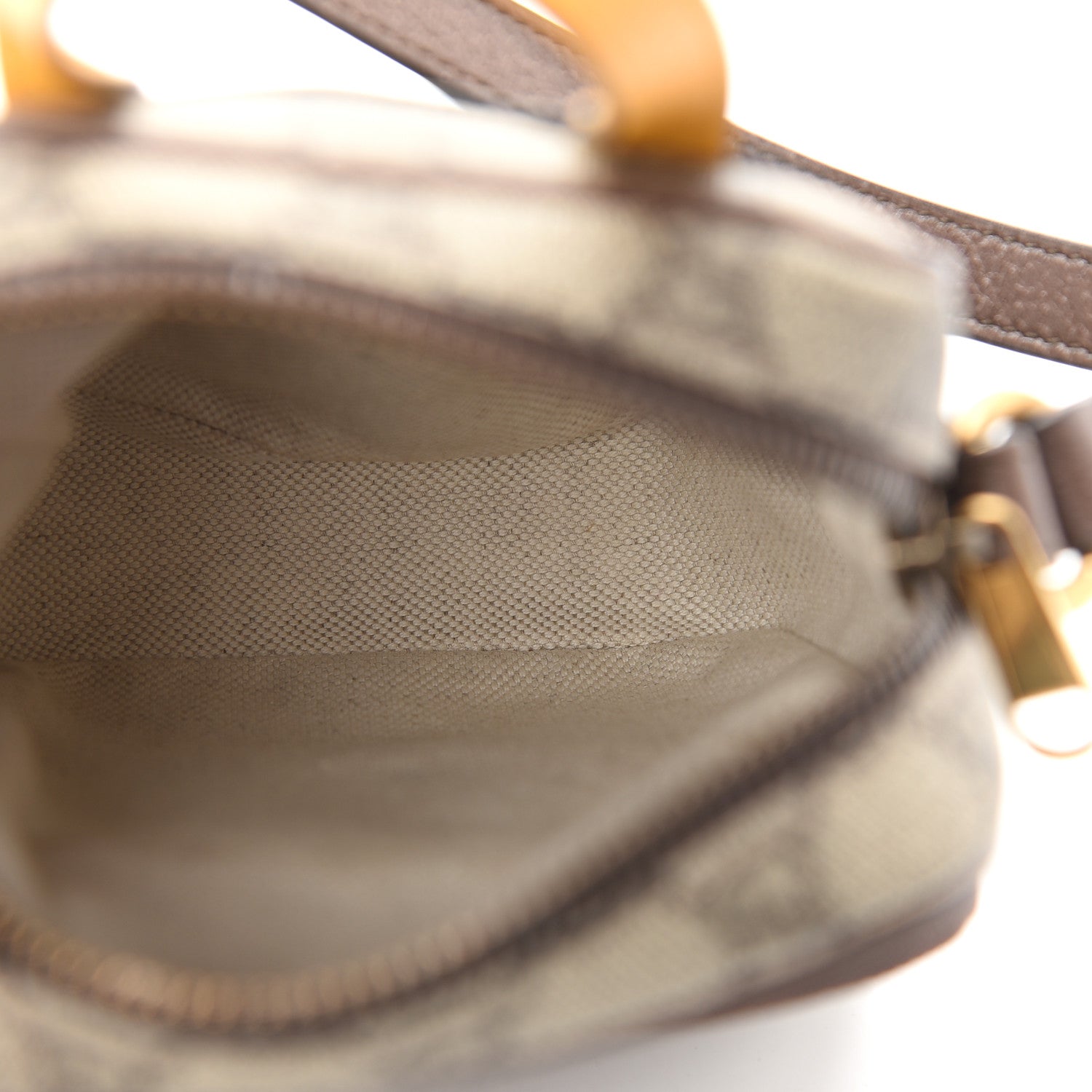 Gucci GG Supreme Monogram Mini Neo Vintage Double Zip Messenger Bag Beige New Acero Crop 5 of 9