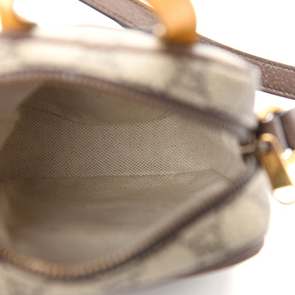 Gucci GG Supreme Monogram Mini Neo Vintage Double Zip Messenger Bag Beige New Acero Crop 5 of 9