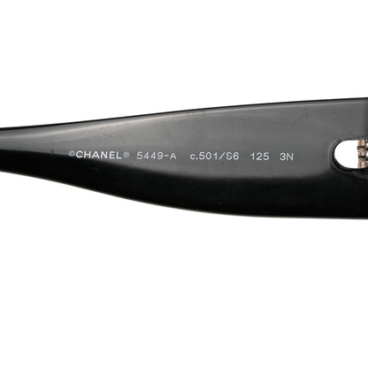 Chanel Acetate Shield Sunglasses 5449-A Black 5 of 8