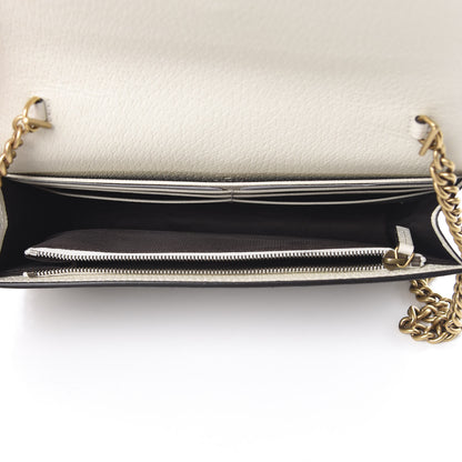 Gucci GG Supreme Monogram Web Queen Margaret Chain Wallet White 5 of 10