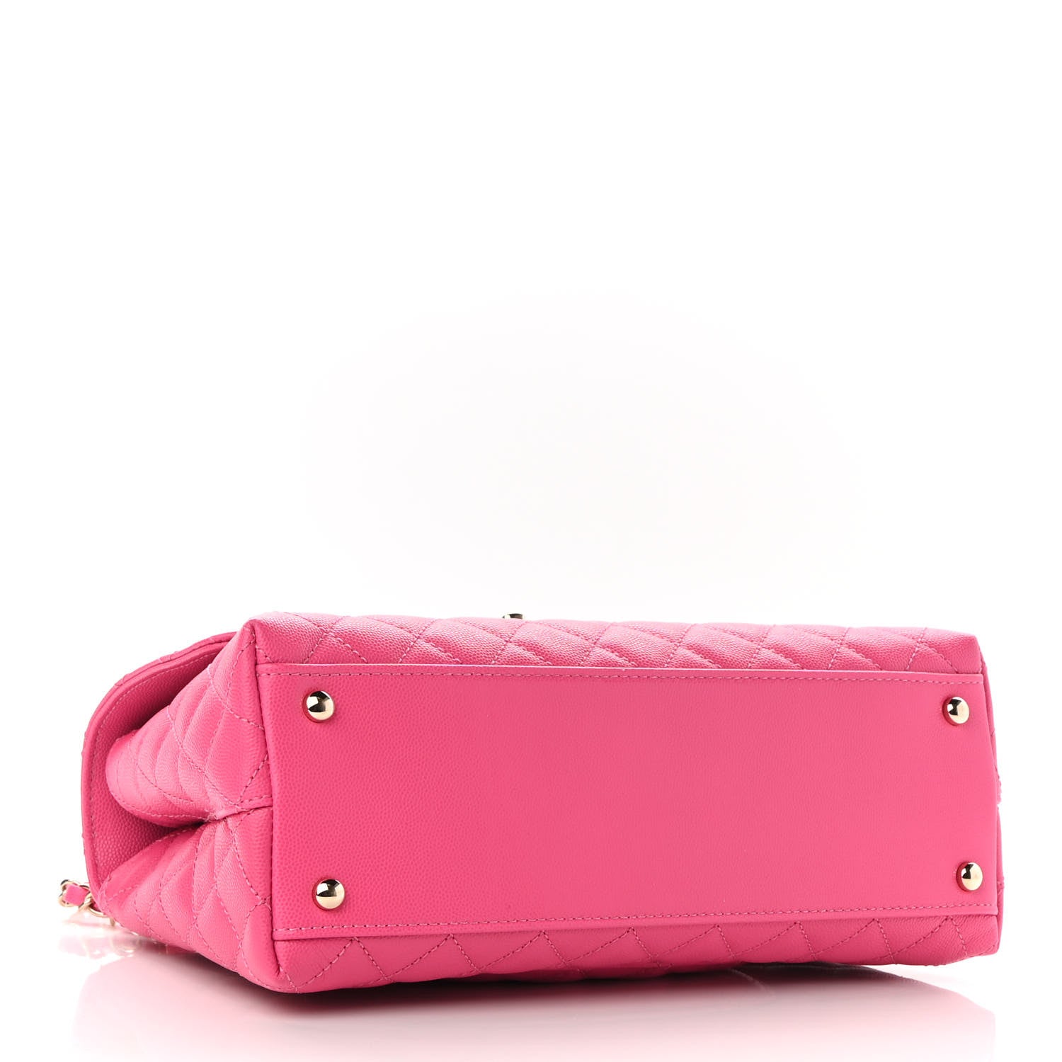 Chanel Caviar Quilted Small Coco Handle Flap Pink 3 of 9