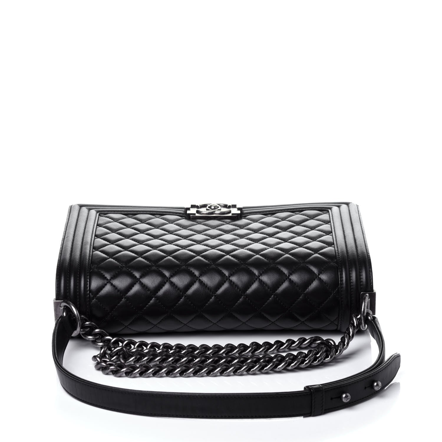 Chanel Lambskin Quilted New Medium Boy Flap Black 11 of 12