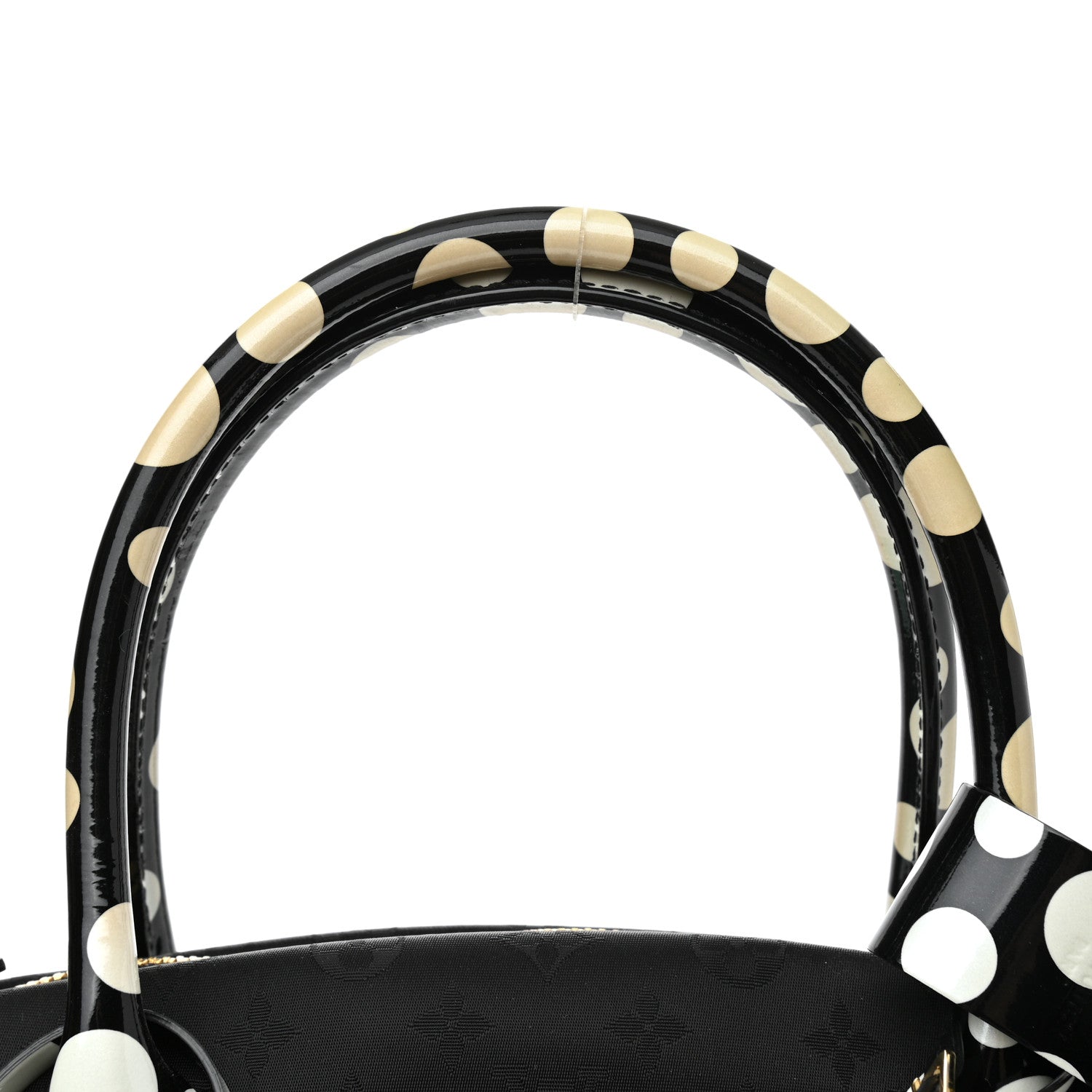 Louis Vuitton Nylon Kusama Infinity Dots Lockit Vertical MM Black White 8 of 9