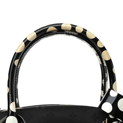 Louis Vuitton Nylon Kusama Infinity Dots Lockit Vertical MM Black White 8 of 9