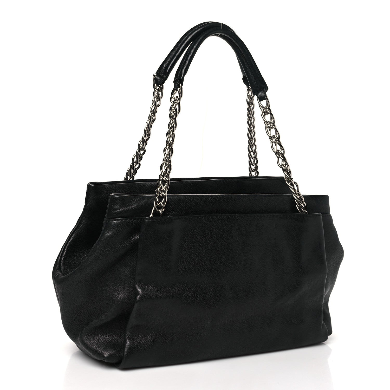 Chanel Caviar Large CC Tuck Tote Black 3 of 10