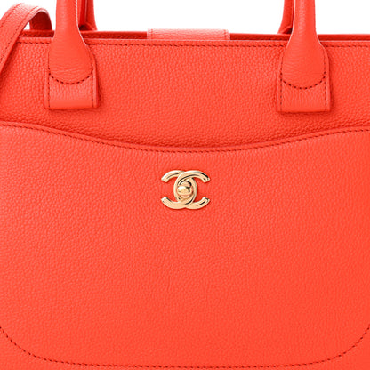 Chanel Grained Calfskin Small Neo Executive Shopper Tote Red 9 of 12