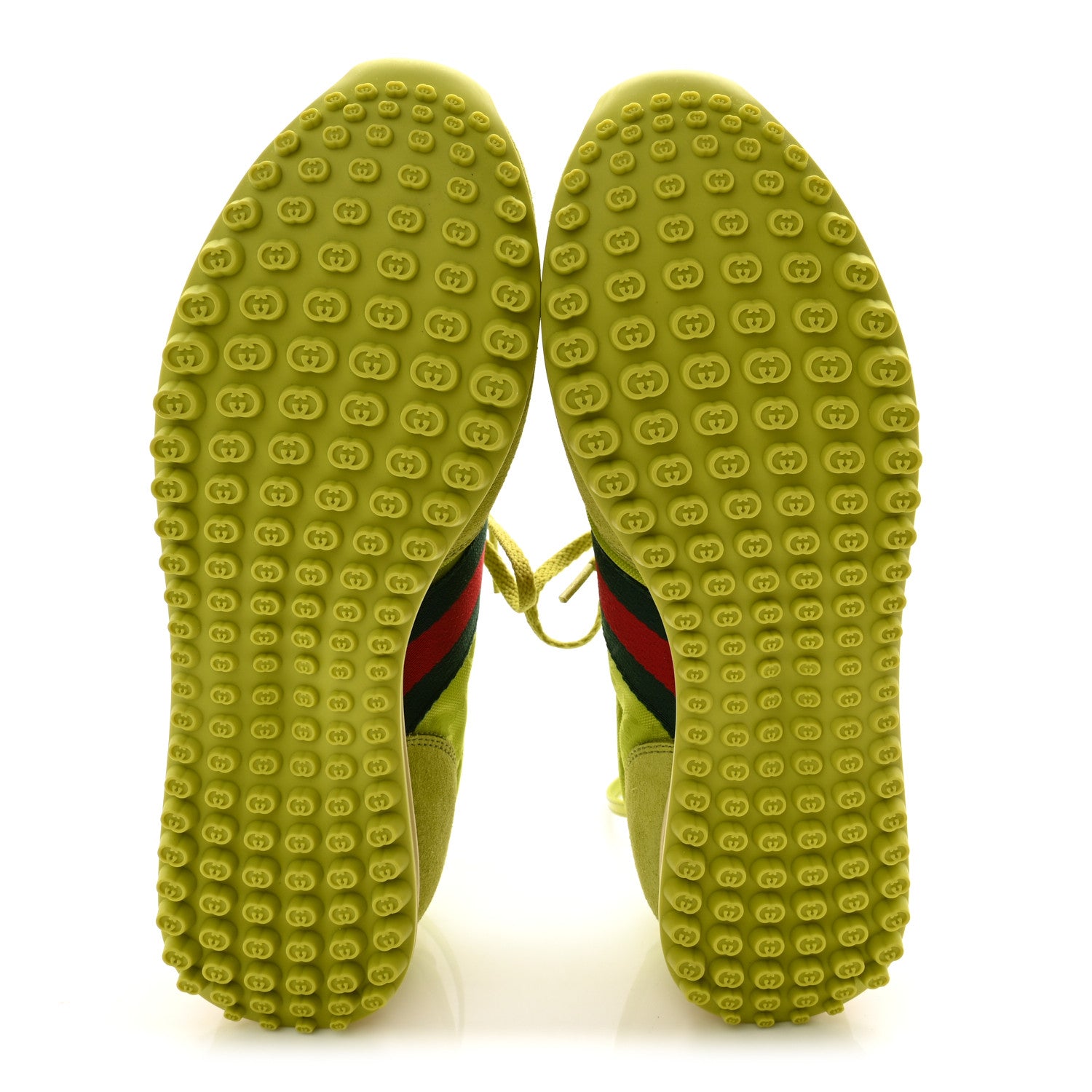 Gucci GG Suede Monogram Web Re-Motion Sneakers 37 Green 6 of 8