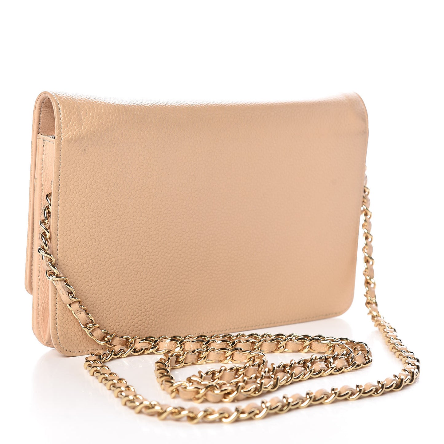 Caviar Timeless CC Wallet On Chain WOC Beige