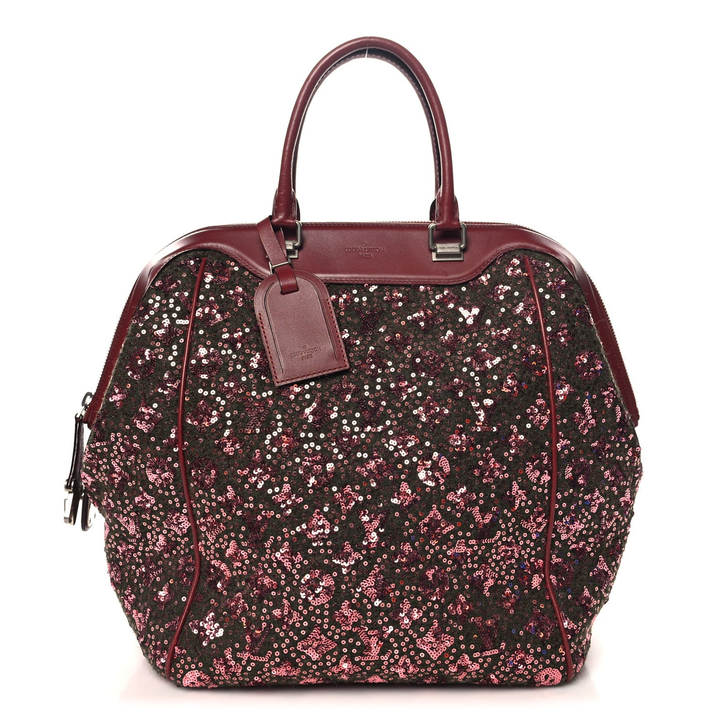 Sequin Monogram Sunshine Express North South Burgundy