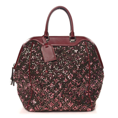 Louis Vuitton Sequin Monogram Sunshine Express North South Burgundy 1 of 12