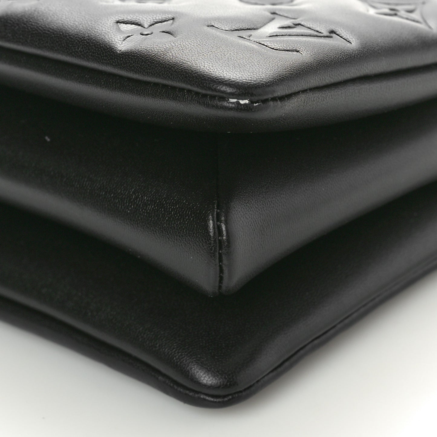Lambskin Embossed Monogram Coussin BB Black