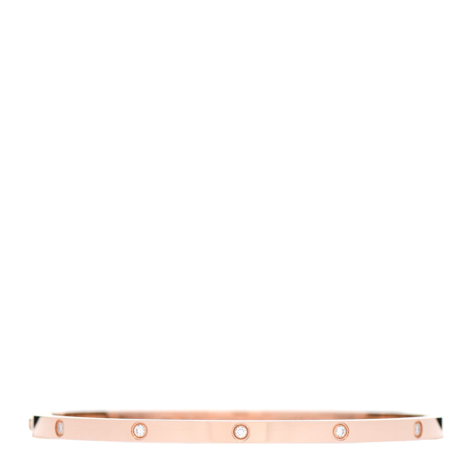 Cartier 18K Pink Gold 10 Diamond Small LOVE Bracelet 19 1 of 4